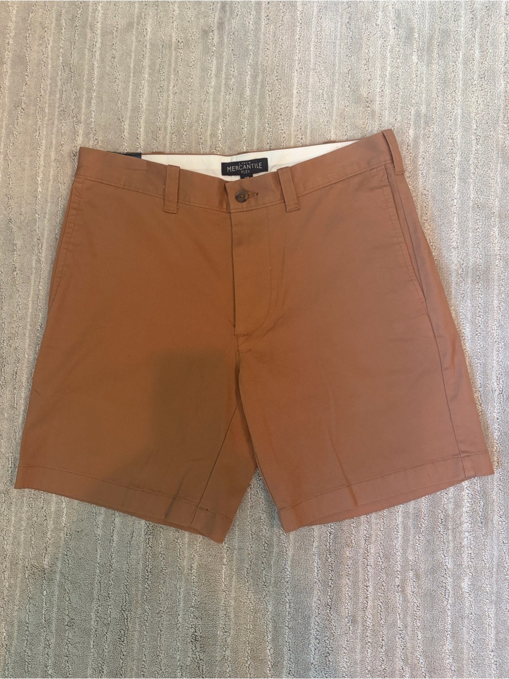 J. Crew Men’s Brown Flat Front Chino Shorts NWT